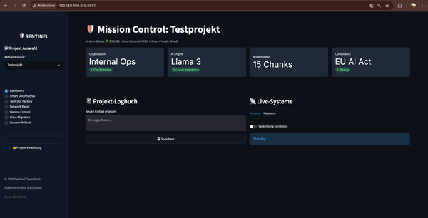 [LAYER_5] Sentinel Core: Lokales RAG & LLM ohne Cloud-Abhängigkeit
